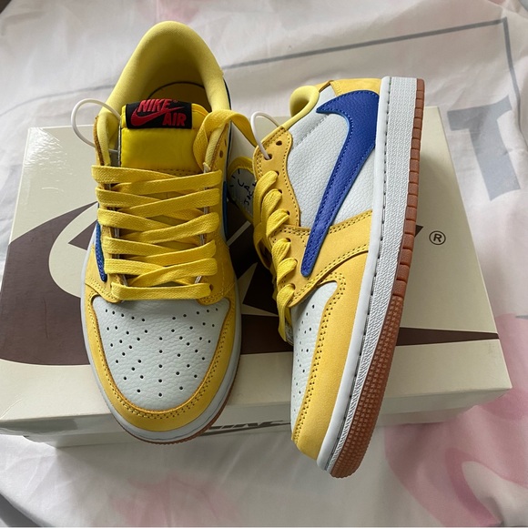 Travis Scott X Wmns Air Jordan 1 Retro Low Og Sp 'canary' - Picture 5 of 8